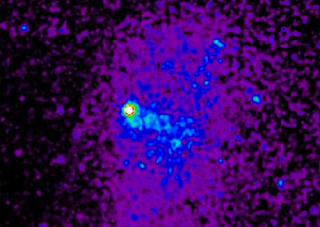 Illustration for article titled A "Bullet" Galaxy Is Piercing Through Other Galaxies At Ludicrous Speed